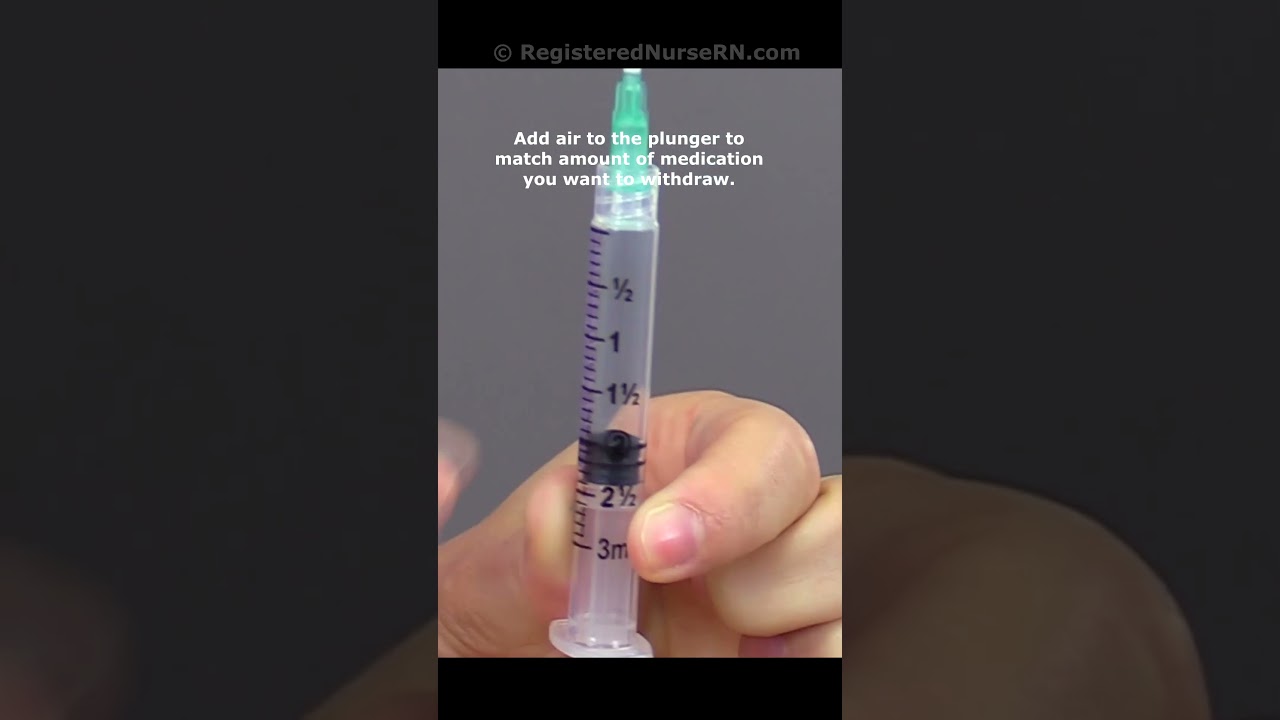 Inject Air Into a Vial for Medication Administration Nursing Tip #shorts