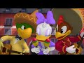 Mickey And The Roadster Racers Except Its Just The Parts With The Three Caballeros