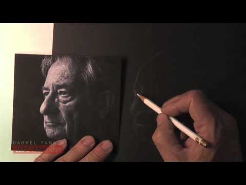 Draw a Realistic Portrait With White Pencils On Black...