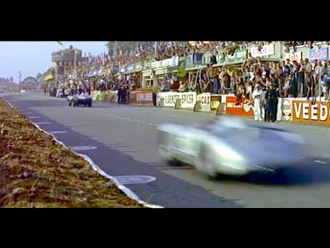 1955 Le Mans 24h [60fps HQ] Jaguar D-Type vs. Mercedes 300 SLR / Le Mans Disaster