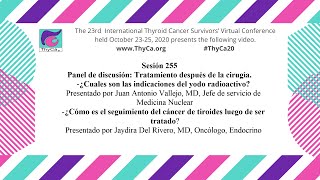 Panel de discusión: Tratamiento después de la cirugía 255