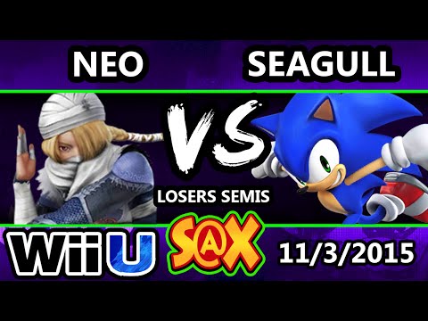 S@X 122 - Neo (Sheik) Vs. Seagull (Sonic) SSB4 Losers Semis - Smash Wii U - Smash 4