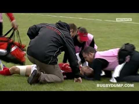 David Halaifonua nearly takes Matt Evans' head off with dangerous tackle