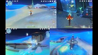 【原神】Luna8遊月の海(上側)：トレジャーコンパスLv2を使って宝箱を取っていくだけ（霜月：遊月の海：幕状黒色物質収容実験室