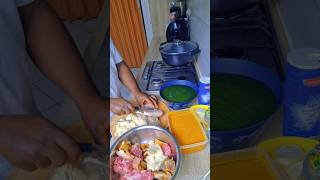 Cooking Nigeria black soup #OBFAMILY #DailyLife #vlog #viralvideo