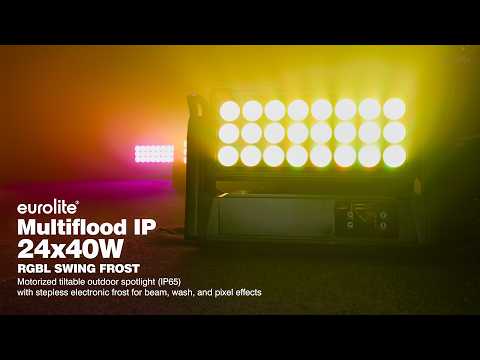 EUROLITE Multiflood IP 24x40W RGBL SWING FROST