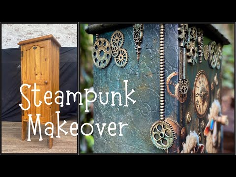 A really cool Steampunk furniture makeover with @MINTbyMichelle  decoupage paper