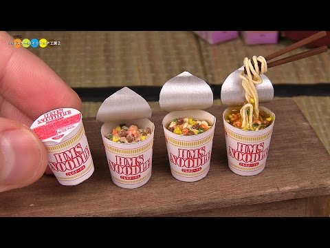 DIY Fake food - Miniature Cup Noodle　ミニチュアカップヌードル作り Video