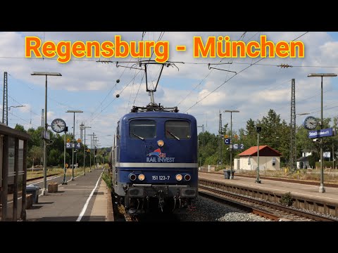 Führerstandsmitfahrt von Regensburg Hbf nach München Nord Rbf über Landshut und Freising