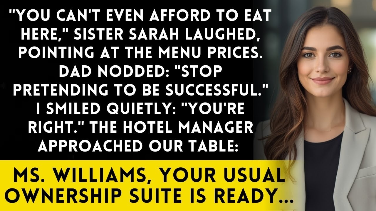 Family Said You Can't Even Afford This Place at Thanksgiving Dinner- Then The Hotel Manager Appeared