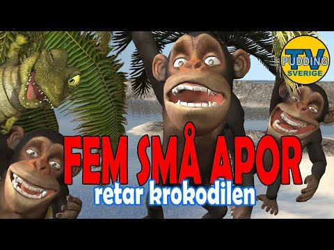 Fem små apor (retar krokodilen) - och mycket mer | Svenska barnsånger