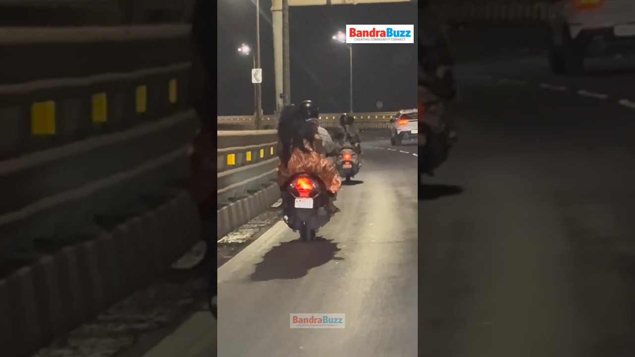 Two scooters defy rules and make a midnight dash on the Bandra Worli Sea Link