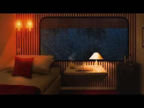 Cosy Sleeper Train on a Rainy Evening   Relaxing Background Noise Ambience for Study + Sleep