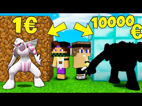 LEGENDARY POKEMON €1 vs €100,000 - Minecraft ITA