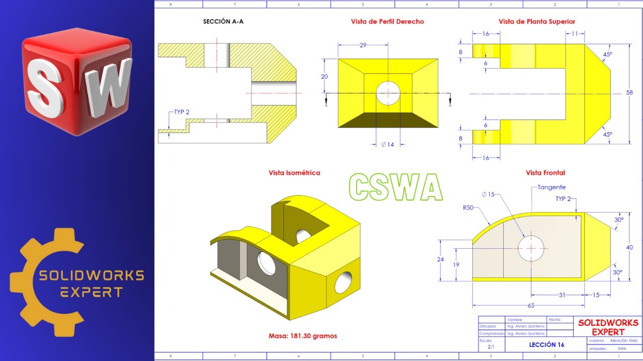 Curso SOLIDWORKS De Cero a Experto. Lección 16 (Módulo Intermedio)