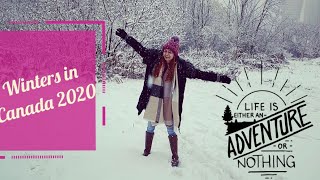 Vlog 1- Winters in Canada 2020 ! First Snowfall in Ontario