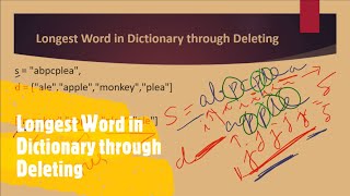 YouTube video 'Longest Word in Dictionary through Deleting | LeetCode 524 | Coders Camp'