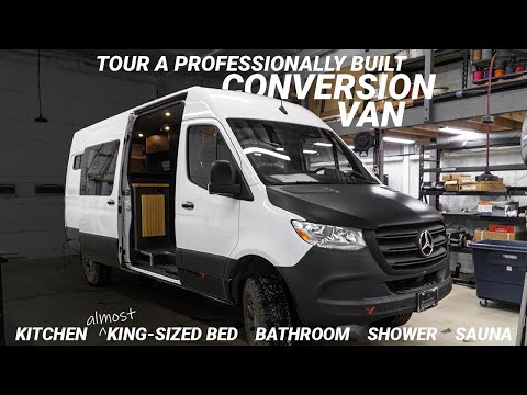 Tour a Professionally Built Conversion Van - with Bathroom / Shower / Sauna (Titan Custom: Olympus)