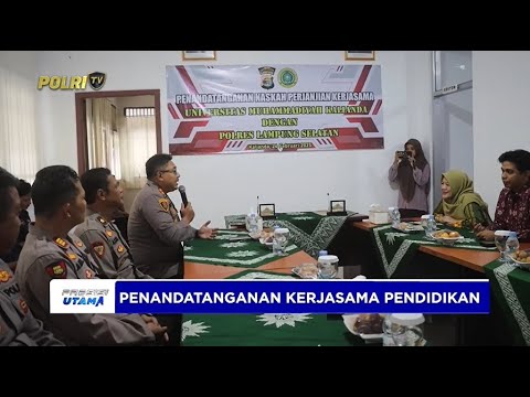 UNIVERSITAS MUHAMMADIYAH KALIANDA DAN POLRES LAMPUNG SELATAN TANDATANGANI KERJA SAMA PENDIDIKAN