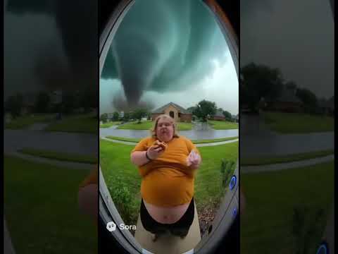 Hate then this happens #sora #ai #tornado #weather #burger