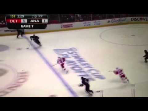 GAME 7- Detroit RedWings 3 Anaheim Ducks 2 Playoffs 2013
