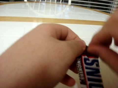 unwrapping snickers video