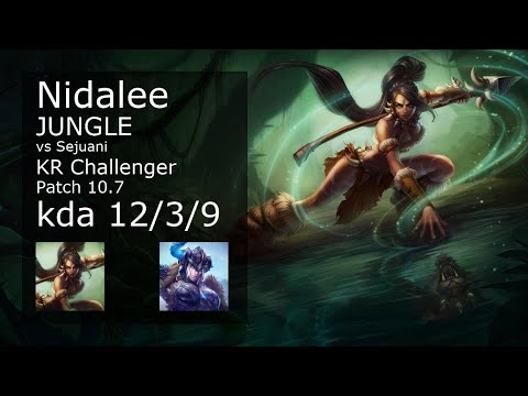 Nidalee Jungle vs Sejuani - KR Challenger 12/3/9 Patch 10.7 Gameplay // [롤] 니달리 vs 세주아니 정글