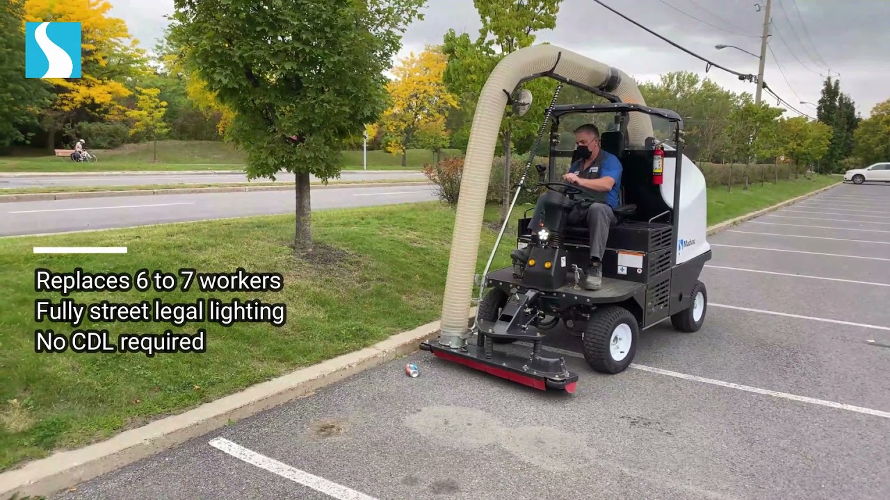Watch Madvac litter vacuums and Excelway sweepers clean urban spaces, transit zones, and public parks efficiently and sustainably.