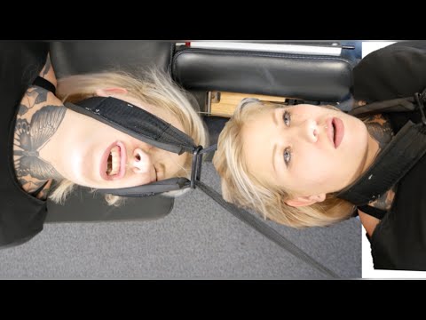 German Girl Experiences *PAIN or PLEASURE* from Y-STRAP Back CRACK