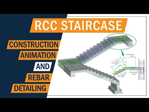 Stairs reinforcement | stairs rebar detailing | 3d animation of stairs | Greyspace