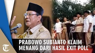 Prabowo Subianto Klaim Menang dari Hasil Exit Poll dan Quick Count