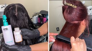 Red Brown Hair Color | Dark brown to dark red hair |Cassandra Olivia