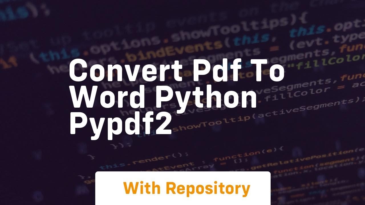 convert pdf to word python pypdf2