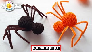 Giant Stuffed Spider - Jayda InStitches LIVE Crochet Tutorial - October 30, 2025