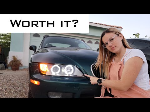 Cheap BMW Z3 Headlight Upgrade! Spyder Halo Headlights