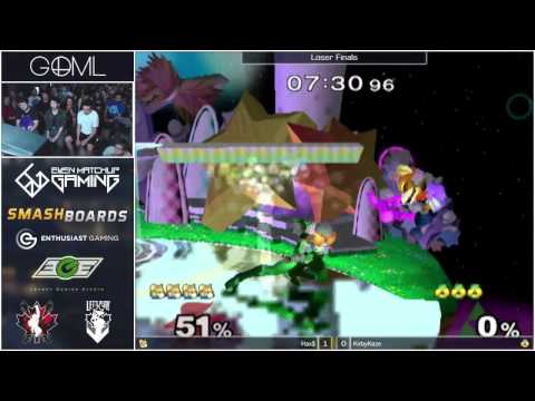 GOML 2015 - KirbyKaze (Sheik) vs Hax$ (Fox) - SSBM Singles Losers Finals