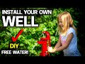 How To INSTALL YOUR OWN WELL With A Sledge Hammer For FREE OFF GRID WATER