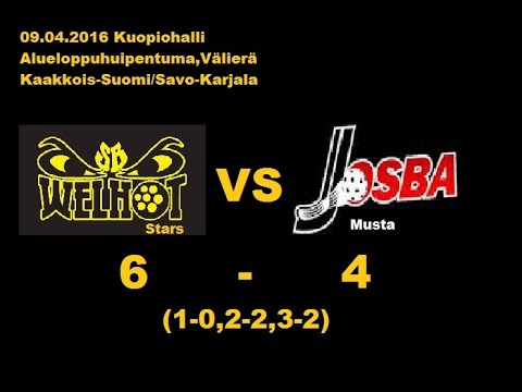09.04.2016 Kuopio ALH - Välierä , (D2) SB Welhot Stars - Josba Musta 6-4 (1-0,2-2,3-2)