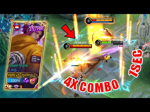 LING 4X COMBO IN 1SEC!! GET MORE FAST HAND LING WITH THIS GAMEPALY! | MLBB