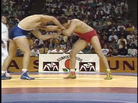 100 KG - Bill Scherr (USA) vs Aravat Sabeev (URS) - 1988 Fiesta Bowl Takedown