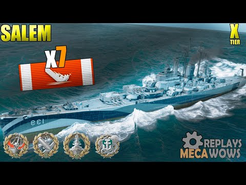 Salem 7 Kills & 302k Damage | World of Warships Gameplay 4k