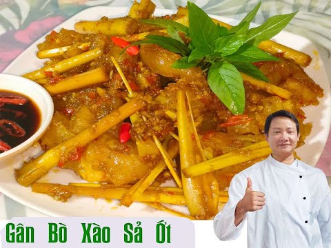 CÁCH LÀM GÂN BÒ XÀO SẢ ỚT - MÓN NGON DỄ LÀM #6