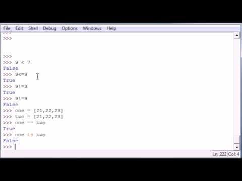 Python Programming Tutorial 23 Comparison Operators