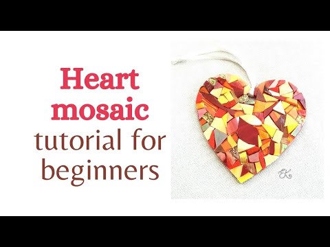 Mosaic tutorial for beginners - Learn to mosaic a heart shape