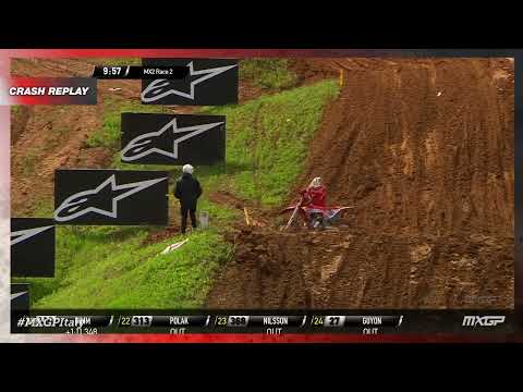 Guadagnini crash | MX2 Race 2 | MXGP of Italy 2022 #MXGP #Motocross