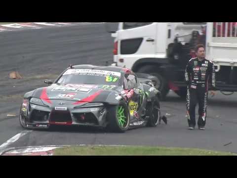 【D1GP 2019 斎藤太吾大クラッシュ動画】第7戦オートポリス