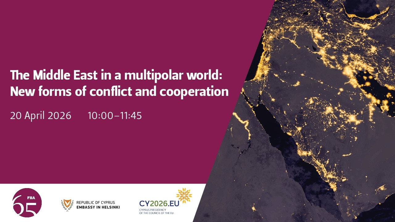 The Middle East in a multipolar world: new forms of conflict and cooperation