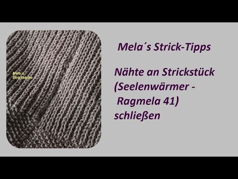 Nähte an Strickstück (Seelenwärmer Ragmela 41) schließen