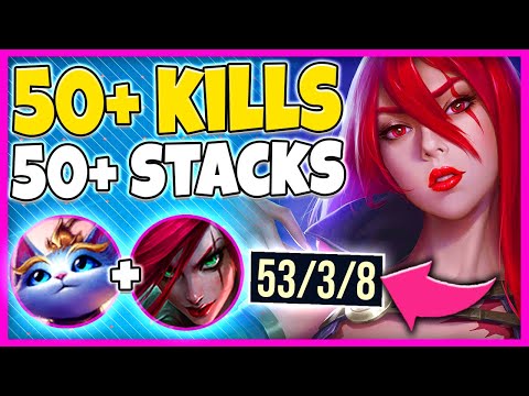 50+ KILLS, 50+ DARK HARVEST STACKS - KATARINA URF | Katlife