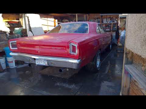 1969 plymouth 440 wedge 4 speed !!!!!!!! warming her up after 30 days of 30 degrees or less ????